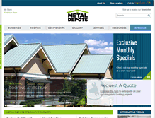 Tablet Screenshot of metaldepots.com